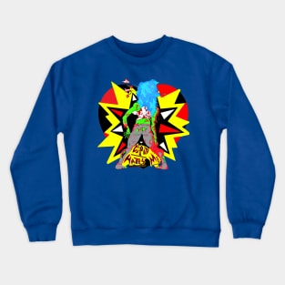 Cupid Either Hates Zombies... Or Blue Hair... Or Just Blue Haired Zombies... Crewneck Sweatshirt